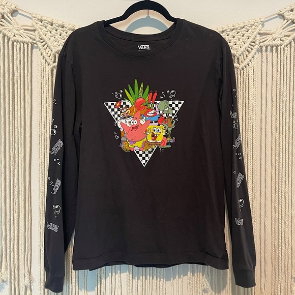 Vans Other - RARE Limited Edition SpongeBob x Vans Collab Long Sleeve Skate Tee Sz XL UNISEX